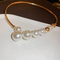 French Style Copper Pearl Geometric Round Choker Necklace For Women Light Luxury Statement Jewelry view 2