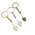 Metal Mini Shovel Keychain Creative Tool Key Ring Gift view 5