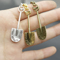 Metal Mini Shovel Keychain Creative Tool Key Ring Gift view 3