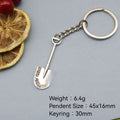 Metal Mini Shovel Keychain Creative Tool Key Ring Gift view 2