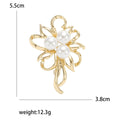 Alloy Pearl Flower Brooch Pin For Dress And Suit Decoration view 5