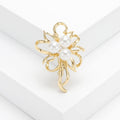 Alloy Pearl Flower Brooch Pin For Dress And Suit Decoration view 6