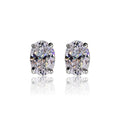 Classic Pigeon Egg Four Prong Cubic Zirconia Stud Earrings For Women Sparkling OL Fashion Ear Jewelry view 5