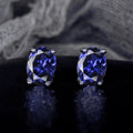 Classic Pigeon Egg Four Prong Cubic Zirconia Stud Earrings For Women Sparkling OL Fashion Ear Jewelry view 9