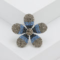 Delicate Alloy Gradient Rhinestone Flower Brooch Pin For Fashion Apparel view 2