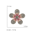 Delicate Alloy Gradient Rhinestone Flower Brooch Pin For Fashion Apparel view 5