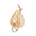 Gold Plated Alloy Shell Leaf Brooch Elegant Lapel Pin For Suits view 4