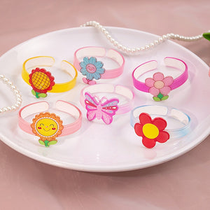 Cute Butterfly Kids Bracelet Fresh Sweet Sunflower Cartoon Flower Hand Jewelry Accessory