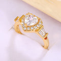 Exaggerated Heart Shape Zircon Ring For Women, Sparkling Valentine Proposal Engagement Gift view 4