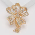 Alloy Rhinestone Ribbon Bow Brooch For Fashion Garment Accessories view 6