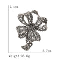 Alloy Rhinestone Ribbon Bow Brooch For Fashion Garment Accessories view 5