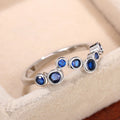 Blue Zircon Irregular Bubble Ring For Women, Minimalist Niche Design Fashion Finger Jewelry view 4
