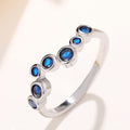 Blue Zircon Irregular Bubble Ring For Women, Minimalist Niche Design Fashion Finger Jewelry view 2