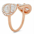 Rose Gold Plated Leaf Ring For Women European American Statement Luxury Fashion Jewelry view 4