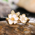 Korean Fairy Style Camellia Flower Ring Sweet Girl Group Inspired Statement Jewelry view 5