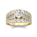 Women's Gold Wedding Ring With Bright Crystal Zircon, Modern Engagement Party Jewelry view 1