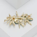 Alloy Rhinestone Bamboo Brooch Plant Lapel Pin For Unisex Apparel view 3