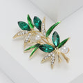 Alloy Rhinestone Bamboo Brooch Plant Lapel Pin For Unisex Apparel view 2