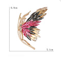 Alloy Crystal Butterfly Brooch For Cardigan Coat And Suit Decoration view 5