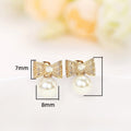 Cute Statement Pearl Bow Stud Earrings Korean Elegant Celebrity Style Fashion Earrings For Women view 5