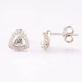 High Quality Triangle Zircon Stud Earrings, Petite Minimalist Cool Style Fashion Ear Jewelry view 3