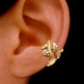 Korean Trendy Clip On Earrings, Simple Floral Pine Leaf Design Painless Ear Clips For Women view 1