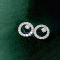 Korean Style Geometric Circle Stud Earrings, Small Minimalist Celebrity Inspired Jewelry view 6