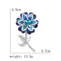 Alloy Zircon Crystal Flower Brooch Pin For Cardigans And Dresses view 5