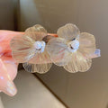 Silver Needle Metal Flower Stud Earrings For Women Elegant OL Style Floral Ear Jewelry view 2
