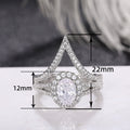 New Fashion V Shaped Proposal Ring For Women, Sparkling Wedding Accessory Gift Ring view 4