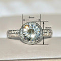 Elegant Womens Wedding Proposal Ring With Sparkling Round Zircon Classic Fashion Engagement Jewelry view 5