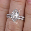 Luxury Women's Ring Set Marquise Zircon Couple Rings Fashion Wedding Accessory Jewelry view 5
