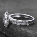 Luxury Women's Ring Set Marquise Zircon Couple Rings Fashion Wedding Accessory Jewelry view 4