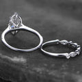 Luxury Women's Ring Set Marquise Zircon Couple Rings Fashion Wedding Accessory Jewelry view 3