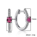 European Style Round Bead Hoop Earrings With Zircon Sweet Cool Ear Cuffs For Daily Wear view 4