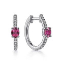 European Style Round Bead Hoop Earrings With Zircon Sweet Cool Ear Cuffs For Daily Wear view 2