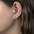 European Style Round Bead Hoop Earrings With Zircon Sweet Cool Ear Cuffs For Daily Wear view 3