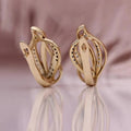 Korean Irregular Twisted Metal Stud Earrings For Women, Hollow Woven Design Fashion Jewelry view 4
