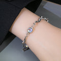 Korean Japanese Twisted Moonstone Spliced Bracelet Irregular Minimalist Cool Style Jewelry view 1