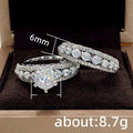 Economical Couple Ring Set, European Fashion Womens Zircon Birthday Engagement Rings view 5