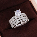 Luxury Statement Ring For Women, Inlaid Marquise Zircon Oversized European Style Accessory view 3