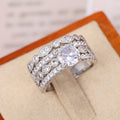 Luxury Statement Ring For Women, Inlaid Marquise Zircon Oversized European Style Accessory view 4