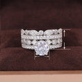 Luxury Statement Ring For Women, Inlaid Marquise Zircon Oversized European Style Accessory view 5
