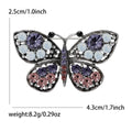Alloy Rhinestone Butterfly Brooch Pin For Fashion Garment Decoration view 5