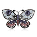 Alloy Rhinestone Butterfly Brooch Pin For Fashion Garment Decoration view 2
