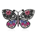 Alloy Rhinestone Butterfly Brooch Pin For Fashion Garment Decoration view 1