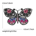 Alloy Rhinestone Butterfly Brooch Pin For Fashion Garment Decoration view 6