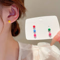 Acrylic Heart Flower Butterfly Stud Earrings Jewelry Set Fresh Sweet Minimalist Style view 3