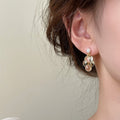 Light Luxury Resin Grape Drop Earrings With Real Gold Plating And Silver Posts view 3
