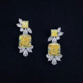 European American Simulated Luxury Petal Earrings, Palace Style Elegant Statement Earrings view 1